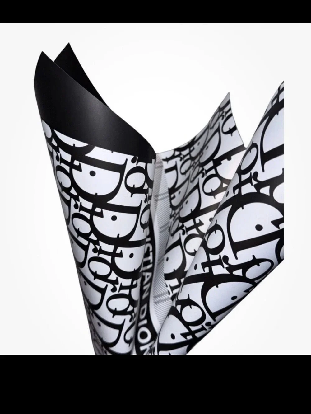 Black & White Korean  Floral Wrapping Paper 20 Sheets
